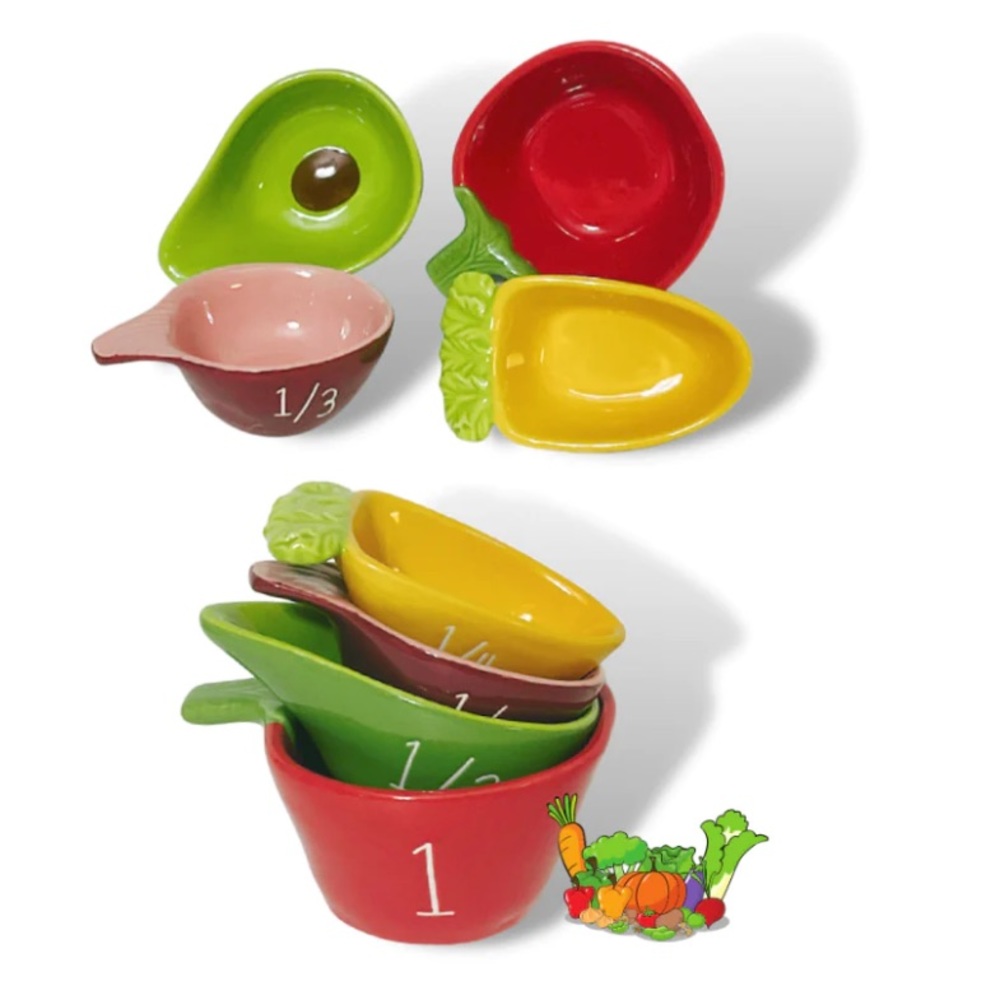 RAE DUNN Vegetable Measuring Cup Set